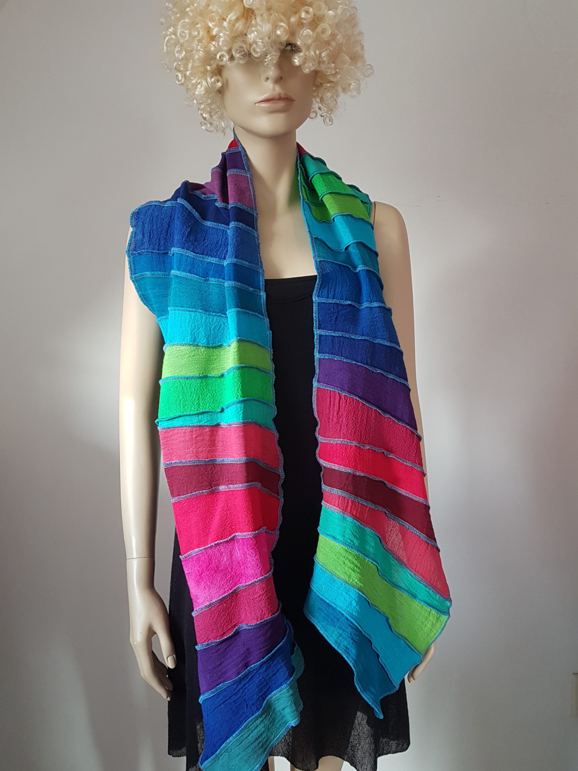 Bekijk het internet grijs Concreet Katoenen sjaal, regenboog kleuren - Liz and Joe