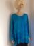 Zeegroen turquoise viscose blouse