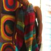 Kleurrijke sjaal van crincle viscose, regenboog kleuren - Afbeelding 4