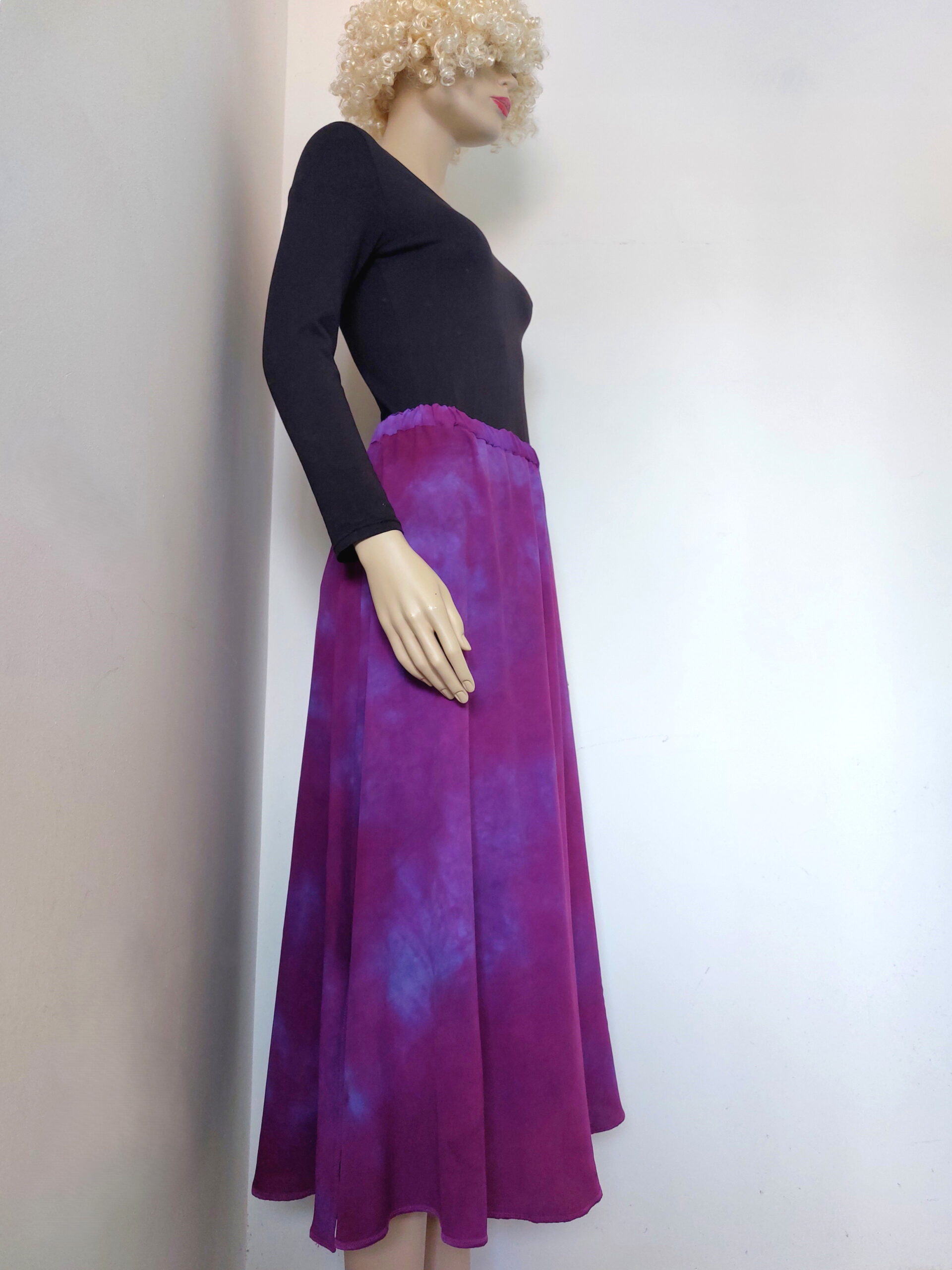 AANBIEDING! Viscose rok, fuchsia, cyclaam, maat M